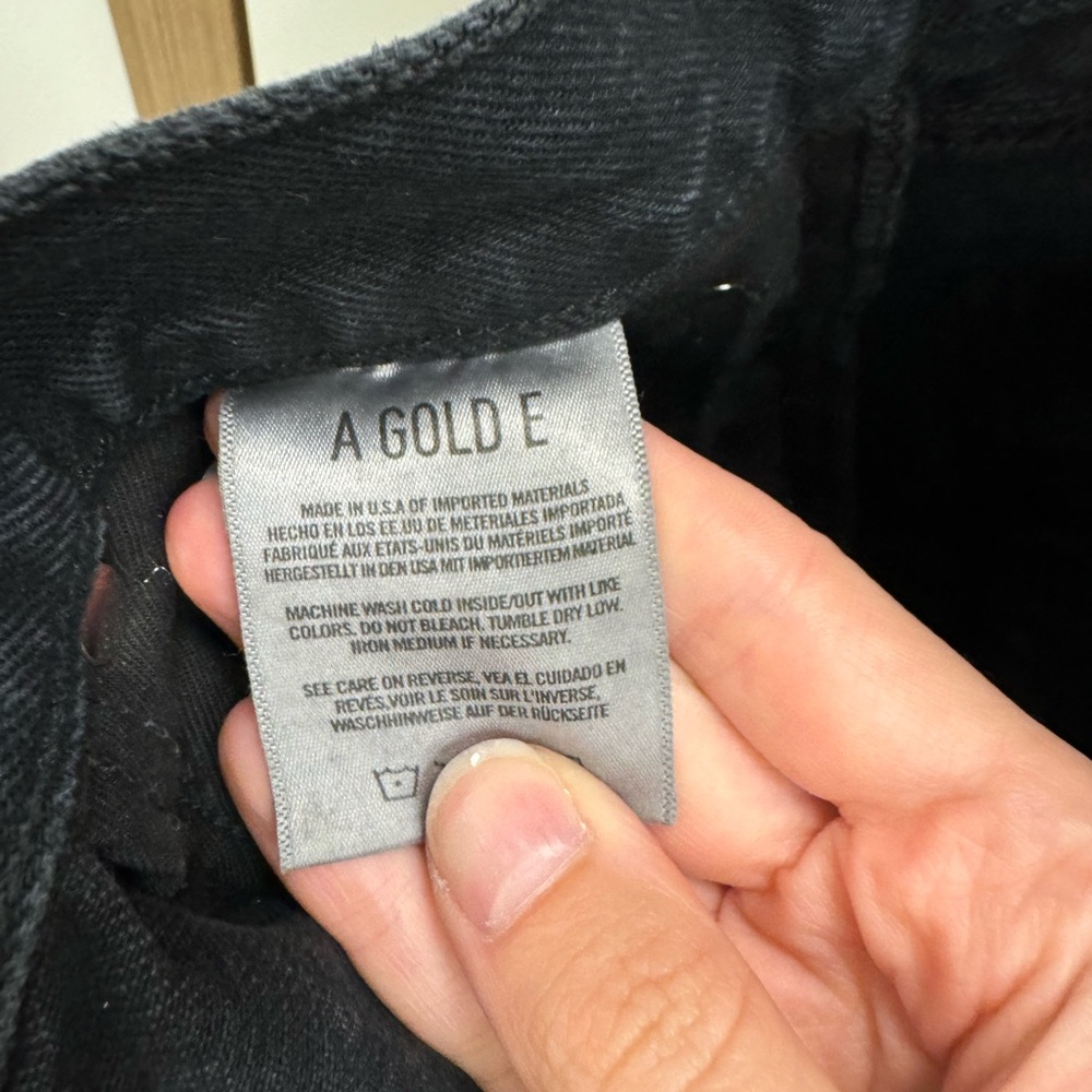 Agolde Distressed‎ Black Mini Skirt - Picture 6 of 7